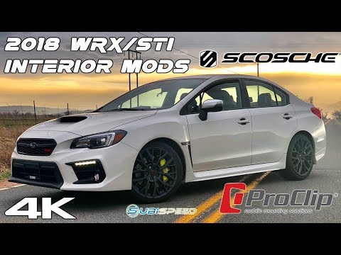 2018 WRX/STI: Subispeed Piano Black Dash & A/C knob kit, ProClip A Pillar Mount