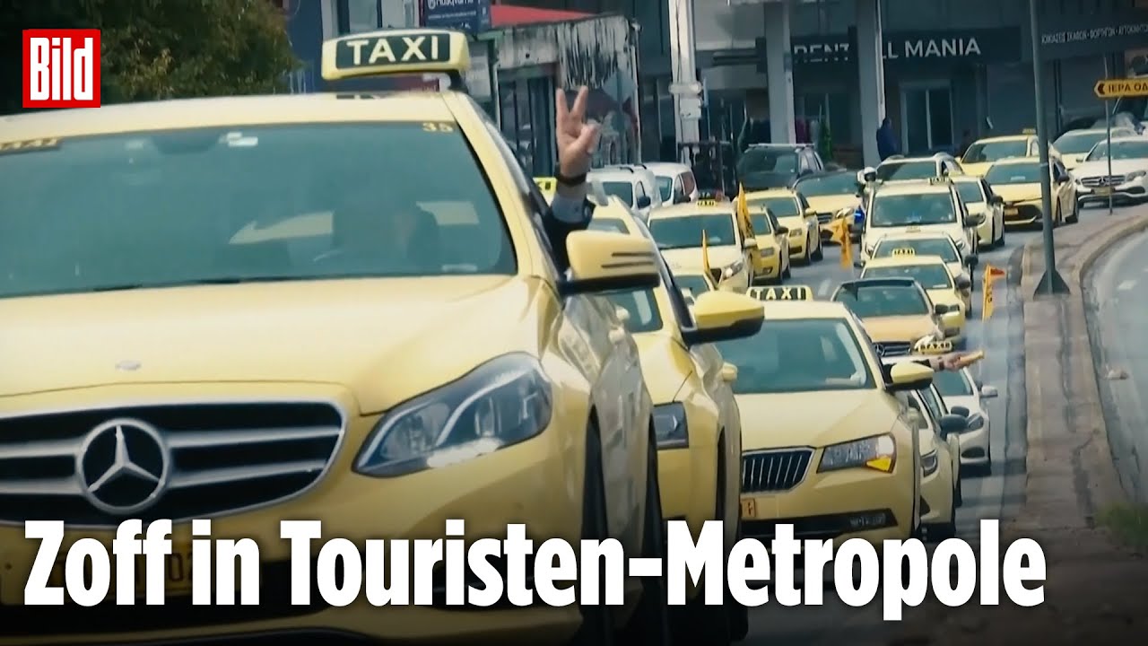 Athen, Griechenland: Taxifahrer streiken wegen E-Auto-Pflicht