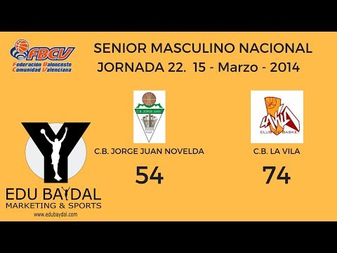 JORNADA 22. CLUB BALONCESTO JORGE JUAN NOVELDA - CLUB BASKET LA VILA