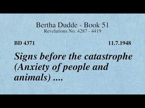 BD 4371 - SIGNS BEFORE THE CATASTROPHE (ANXIETY OF PEOPLE AND ANIMALS) ....