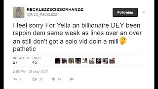 Rico Recklezz Disses Billionaire Black + Previews Snap Dogg, 600Breezy, King Yella Diss Song