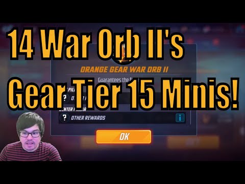 Gear Tier 15 Orange Gear War Orb II Orb Opening! Marvel Strike Force.