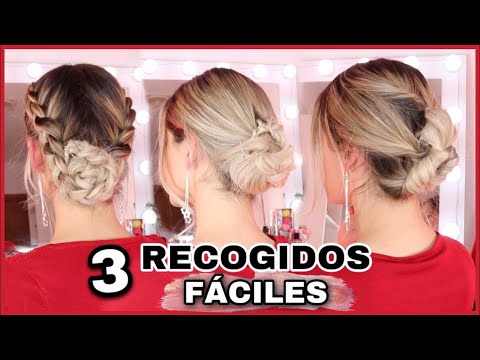 3 PEINADOS Y RECOGIDOS FÁCILES Y BONITOS PARA FIESTAS | NatyGloss