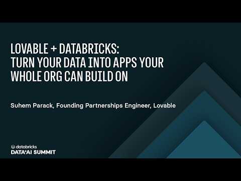 Watch: Lovable + Databricks: turn your data into apps your whole org can build on