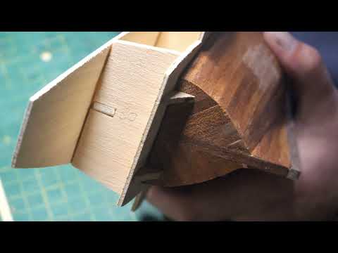 Red Dragon, Chinese Junk, Part 6,  Planking the  upper deck.