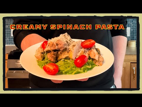 Healthy High Protein Recipes | Creamy Spinach Pasta with Chicken
