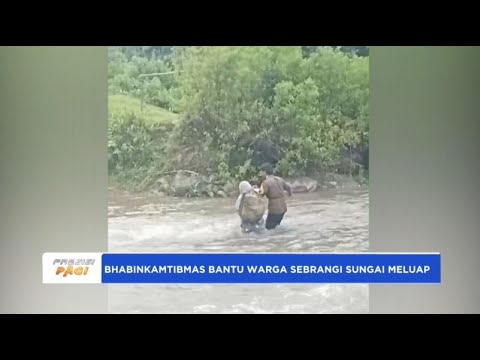 BHABINKAMTIBMAS BANTU WARGA SEBRANGI SUNGAI MELUAP