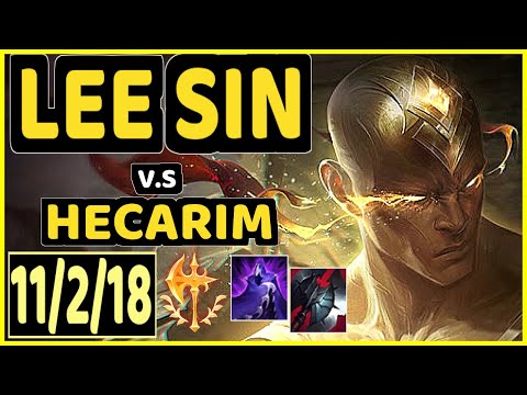 NJI (LEE SIN) vs HECARIM - 11/2/18 KDA JUNGLE GAMEPLAY - EUW Ranked GRANDMASTER