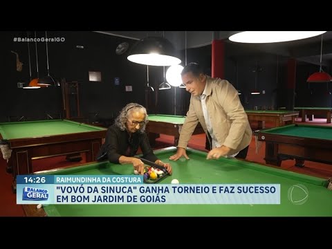VOVÓ DA SINUCA GANHA TORNEIO E FAZ SUCESSO EM BOM JESUS DE GOIÁS 