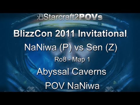 SC2 WoL - BlizzCon 2011 Invitational - NaNiwa vs Sen - Ro8 - Map 1 - Abyssal Caverns - NaNiwa