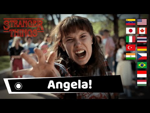 Stranger Things 4: "Angela!" in Different Languages, Angela bullies Eleven scene, Eleven vs Angela