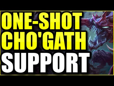 (ONE Q = ONE KILL!) THIS CHO'GATH SUPPORT BUILD EATS ENTIRE TEAMS WITH NO COUNTERPLAY!