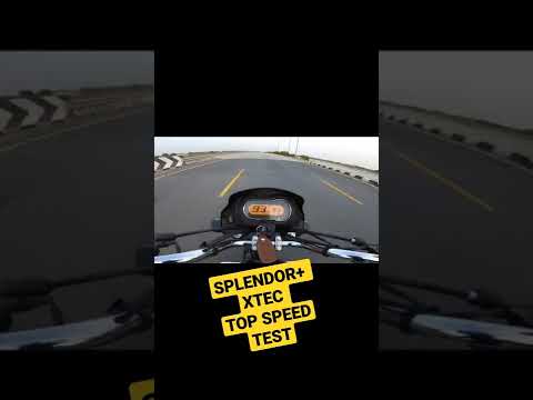 Splendor Plus Xtec Top speed Test