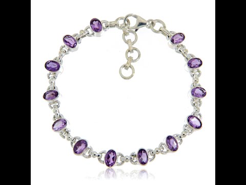 Bratara Argint 925  Ametist Natural - Eleganta si Liniste