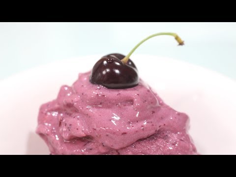 Helado DE Cereza sin azúcar, sin grasa y muy cremoso