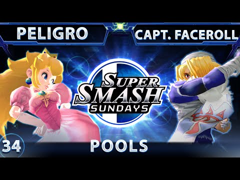SSS 34 - Captain Faceroll (Sheik) Vs. Peligro (Peach) SSBM - Pools - Smash Melee