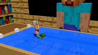 Monster School: Swimming - Minecraft Animation