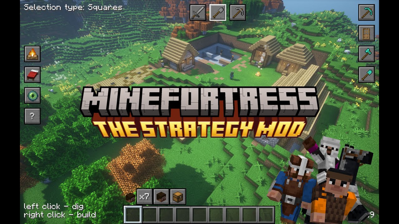 REAL-TIME STRATEGY in MINECRAFT - MineFortress mod