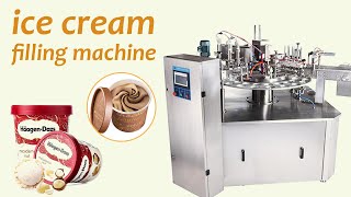 rotary ice cream filling machine youtube video