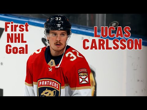 Lucas Carlsson #32 (Florida Panthers) first NHL goal Dec 2, 2021
