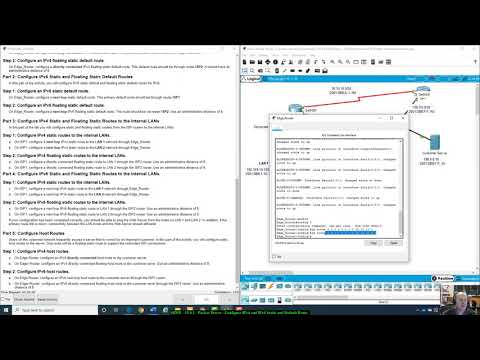 SRWE - 15.6.1 Packet Tracer - Configure IPv4 and IPv6 Static and Default Route