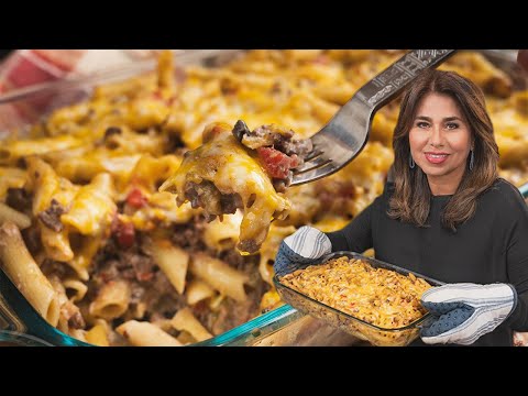 COMFORTING MEXICAN PASTA CASSEROLE FOR BUSY WEEKNIGHTS: Made with Ground Beef and Hatch Green Chile