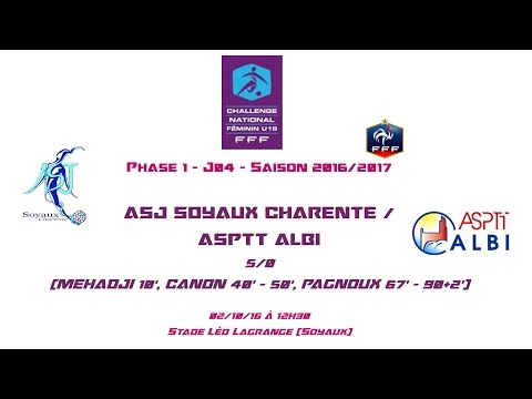 ChaU19 - 2016/2017 - Ph 1 - Gr E - J04 - ASJ Soyaux / ASPTT Albi 5-0 - 02-10-16 - Le Replay (Court)
