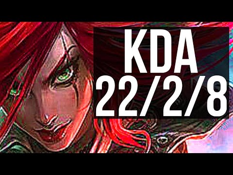 KATARINA vs ZOE (MID) | 22/2/8, 70% winrate, 7 solo kills, Legendary | EUW Master | v10.23