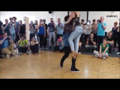 Kizomba dance lesson - Enah Lebon & Carolina Fajardo (Urban Kiz)