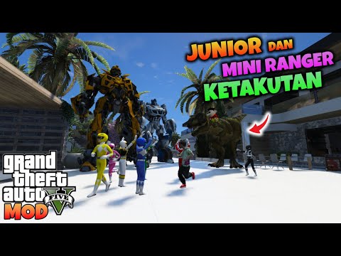 JUNIOR BUMBLEBEE JAZZ DAN MINI RANGER PULANG KE RUMAH - GTA 5 MOD TRANSFORMER
