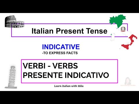 Simple Present tense in Italian(Presente Indicativo) (Conjugation of the regular verb)