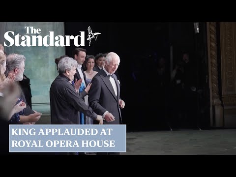 King Charles applauded on Royal Opera House stage hand in hand with performers