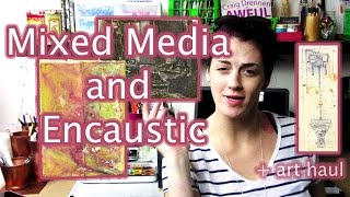 Printmaking and Melted (encaustic) Wax + Mini September Art Haul (11:02)