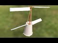 How To Make A Helicopter At Home DIY Flying Cup
