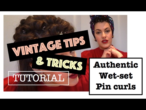 Vintage wet-set pin-curl tutorial⎟VINTAGE TIPS & TRICKS ...