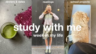 study with me | a packed school week