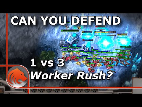 StarCraft 2: Is it Possible to Defend Worker Rushes 1 vs 3?