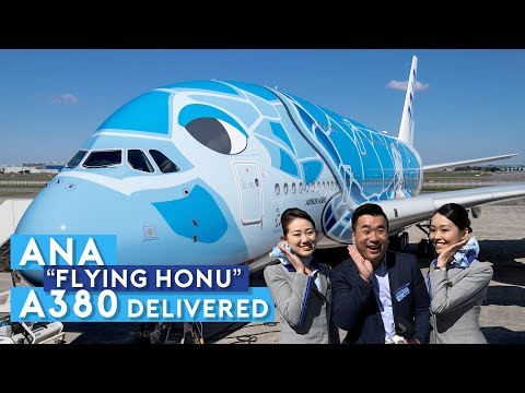 ANA First A380 "FLYING HONU" Delivered!