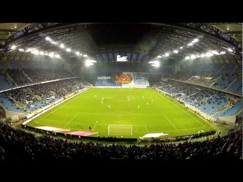 Lech Poznań - Śląsk Wrocław, oprawa kibiców na 11 lecie grupy Ultras UL' 01. 30.11.2012