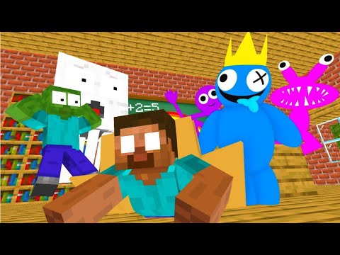Monster School : Rainbow Friends Challenge - Minecraft Animation