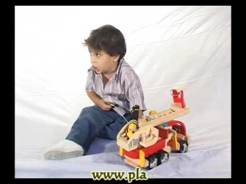 Plantoys wooden toy educational toy 6310 Fire Engine