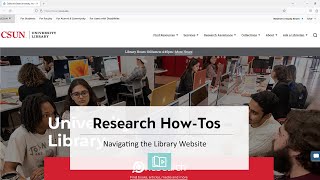 Navigating the CSUN Library Website