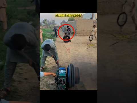 Normal tire shoot vs crazy tire shoot☠️☠️