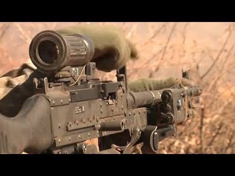 Hot Barrel Change on Machine Gun