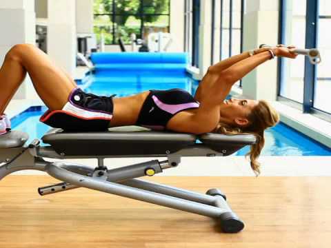 Lying tricep press