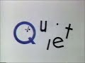 Classic Sesame Street Animation Q For Quiet Blue Q 1973