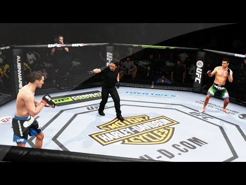 EA SPORTS UFC - Chris Weidman vs Lyoto Machida CPU vs CPU Fight Simulation (Pro Difficulty)