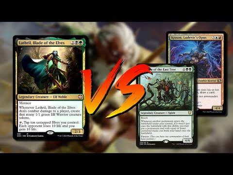 Lathril vs Kodama & Kraum | CMDR Commander Game Play | tribalkai