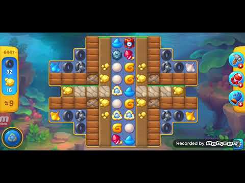 fishdom gameplay / level 6447 / It is like the ads? / thank you 피쉬돔 / 모바일 게임 / 중독성 있는 게