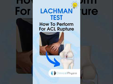Lachman’s Test- ACL Rupture #physicaltherapy #kneepain #acl #physiotherapy